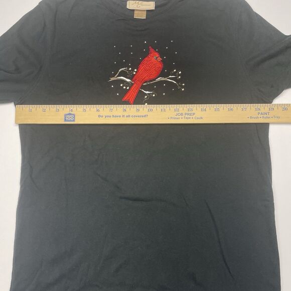 M&C Sportswear Black Long Sleeve Red Metallic Cardinal Women's Sz. XL - Picture 6 of 10